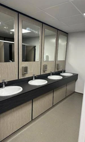 vanity-000 vanity-000 - school bathroom refurbishment Greater Manchester in case industrial washroom fitting with commercial locker and…