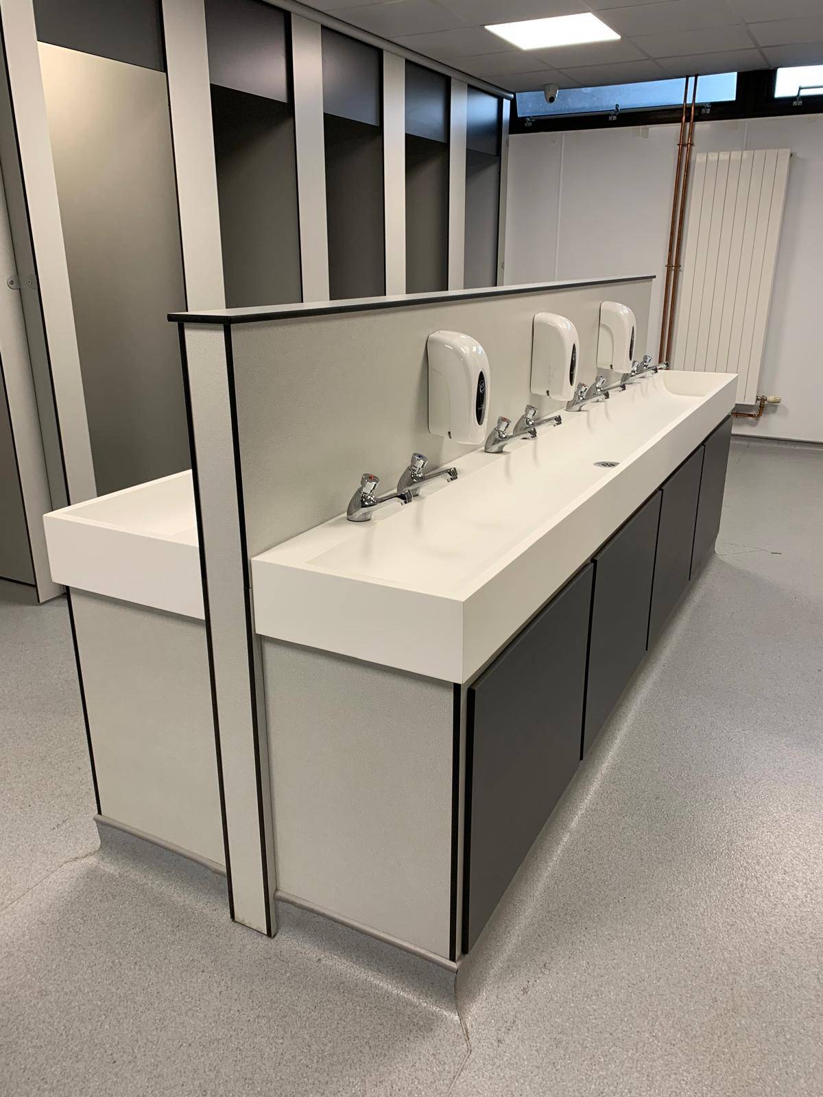 School Toilet Refurbishment Wigan - school toilet refurbishments Merseyside where commercial locker and bench installation also industrial washrooms expert Cheshire - School and commercial washroom installation - Greater Manchester and North West